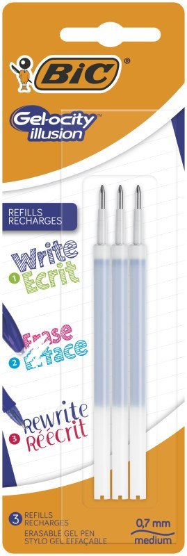 RECHARGE STYLO EFFACEMENT 0.7 BLEU ILLUS PACK DE 3 PCS BIC 505394 BIC